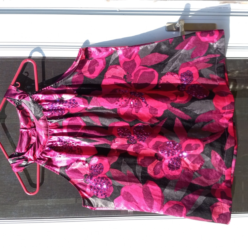 Beautiful bright showy sequined blouse